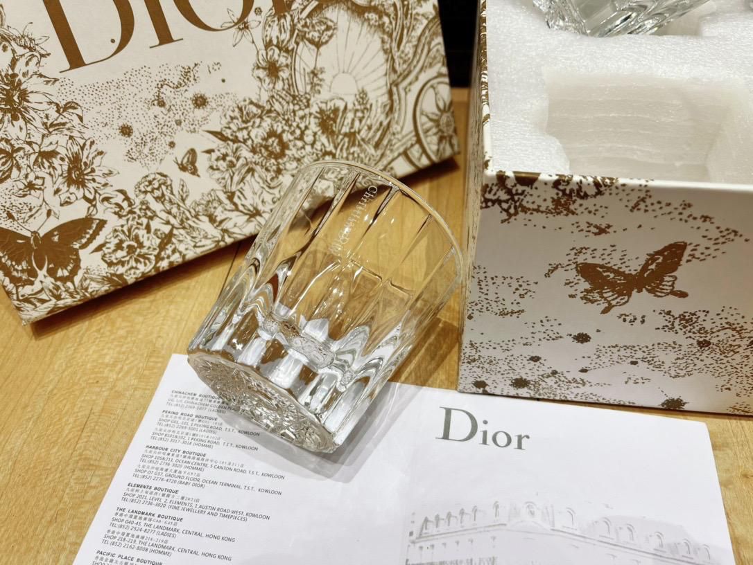 Dior colored glass set of 2 pieces